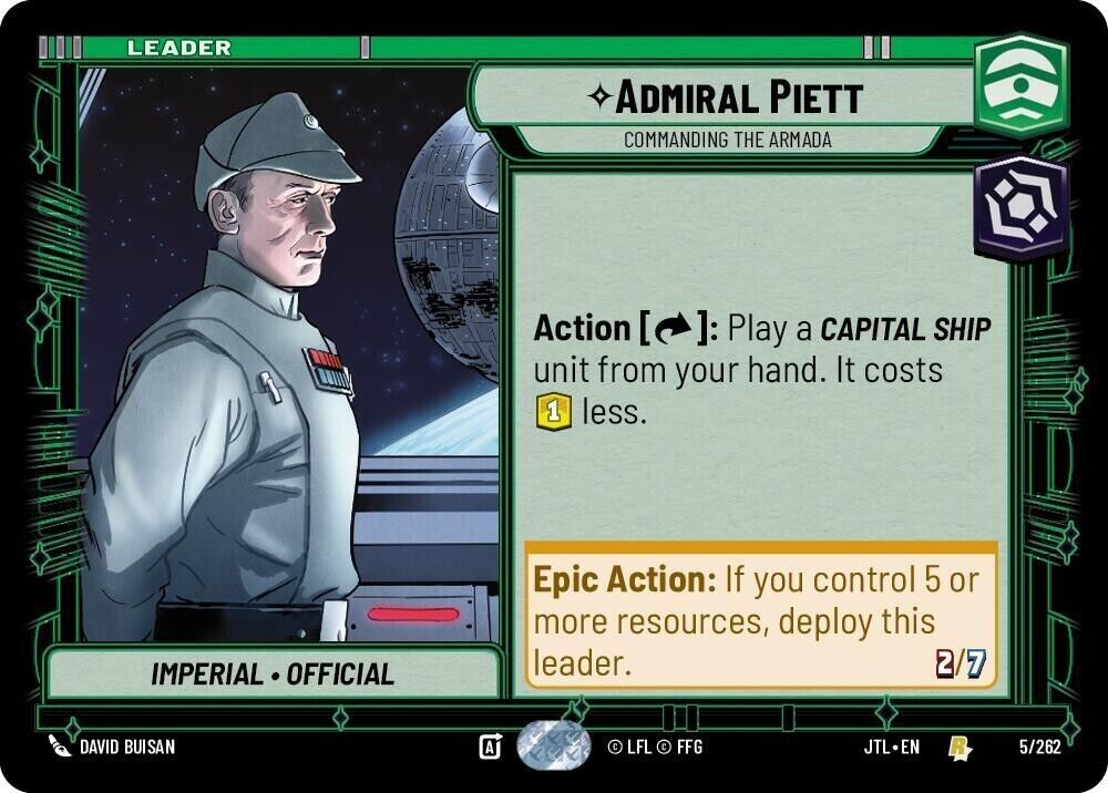 Admiral Piett - Commanding the Armada (Non-Foil) JTL SWU
