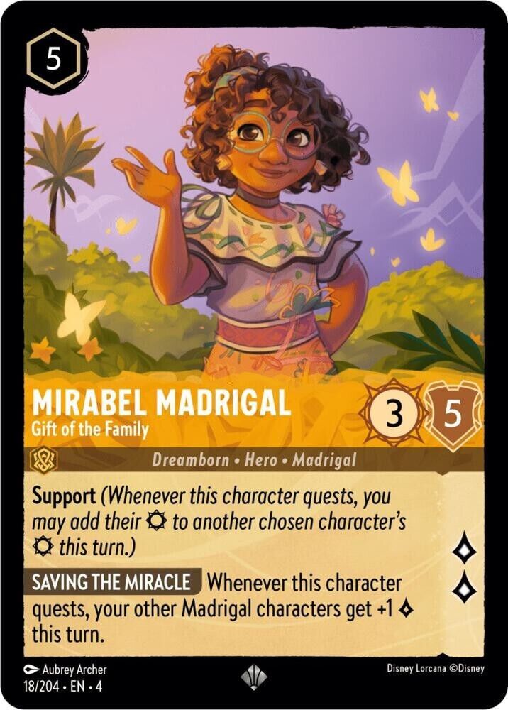 Mirabel Madrigal Gift of the Family Non-Foil Disney Lorcana 14/204