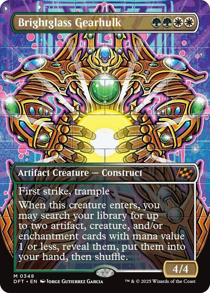 Brightglass Gearhulk (Borderless) (Non-Foil) Aetherdrift MTG