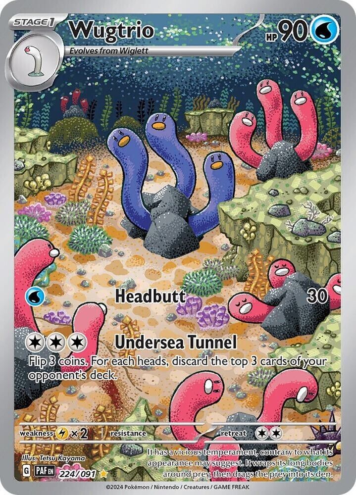 Wugtrio 224/091 Sv: Paldean Fates Holo (NM) PKM