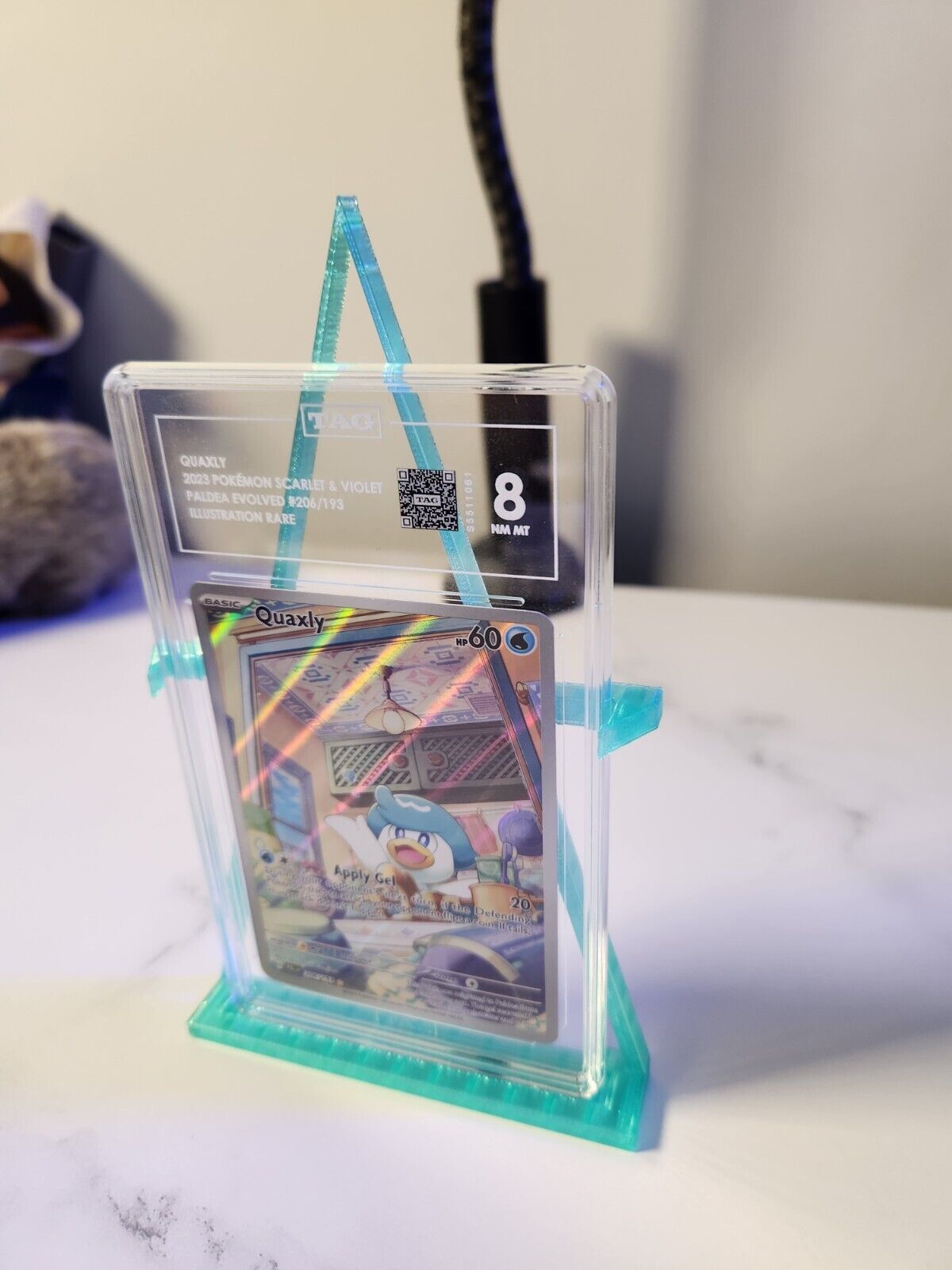 Graded Card Stand Tri - Compatible with TAG/PSA/CGC - Turnable 360 Card Display
