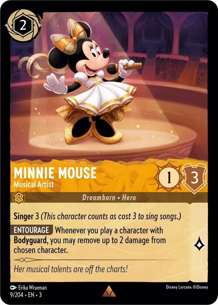 Minnie Mouse Musical Artist Cold Foil Disney Lorcana 9/204