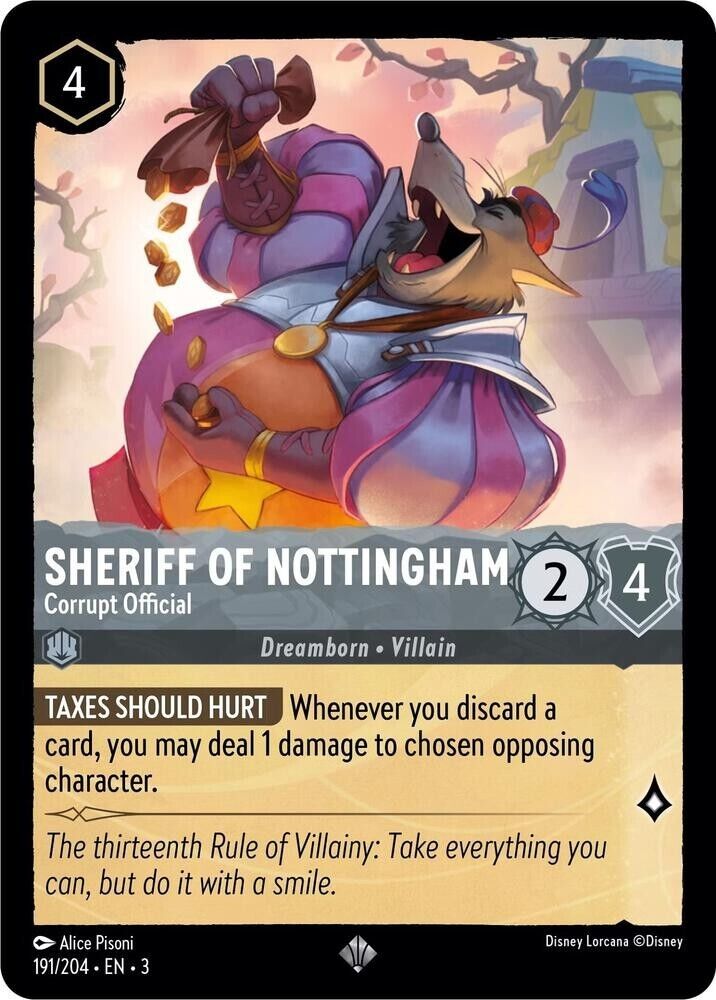 Sheriff of Nottingham Corrupt Official Non-Foil Disney Lorcana