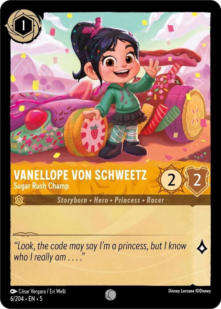 Vanellope von Schweetz Sugar Rush Champ Cold Foil Disney Lorcana 6/204