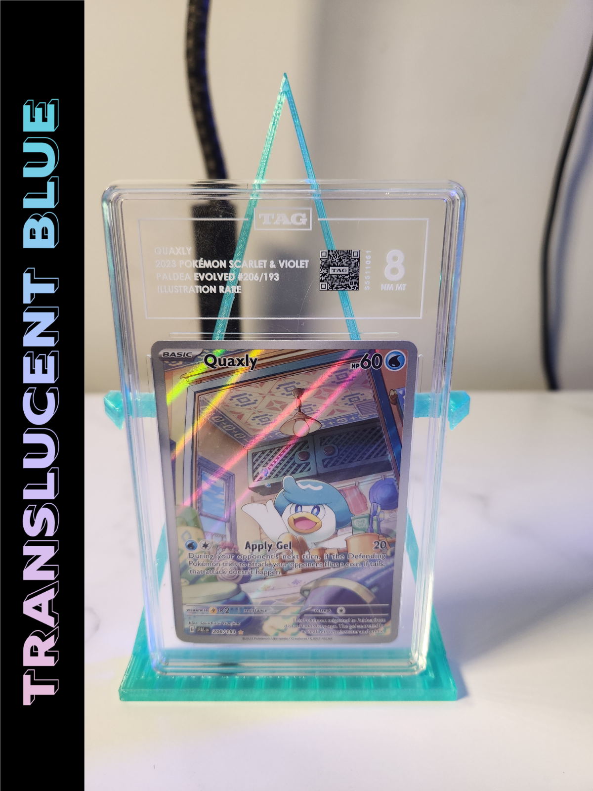 Graded Card Stand Tri - Compatible with TAG/PSA/CGC - Turnable 360 Card Display