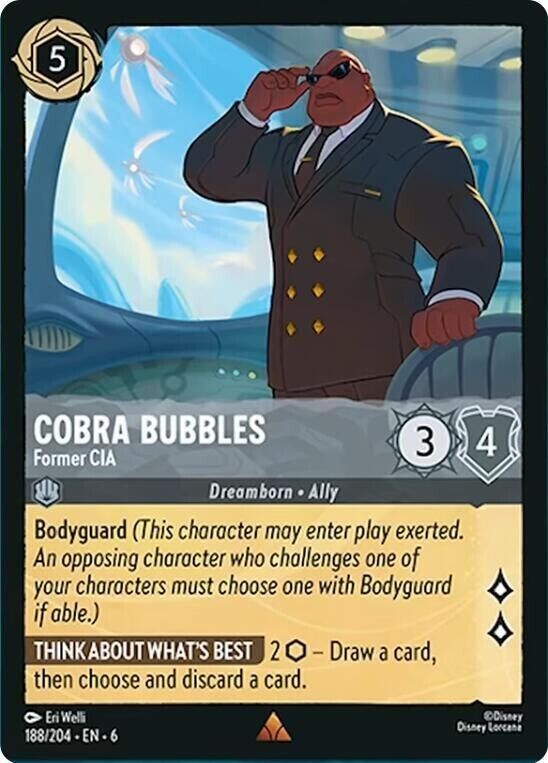 Cobra Bubbles Former CIA Non-Foil Disney Lorcana 188/204