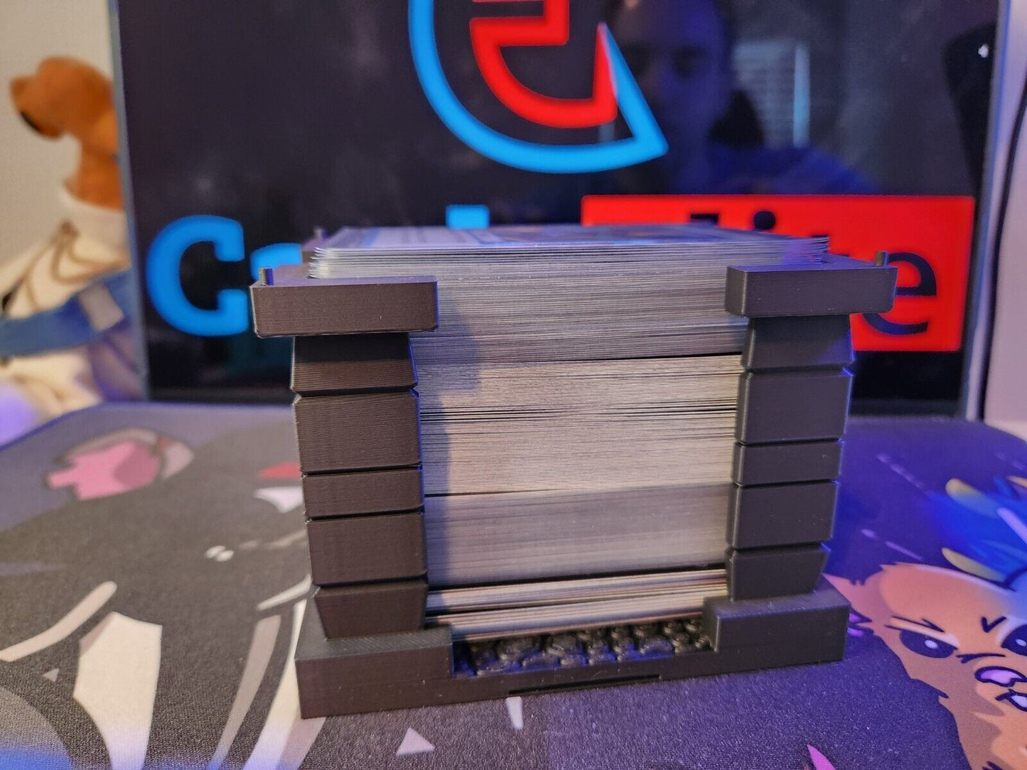 TCG Card Game Deck Box 100 Cards Deck Holder Stackable MTG Pokemon Lorcana