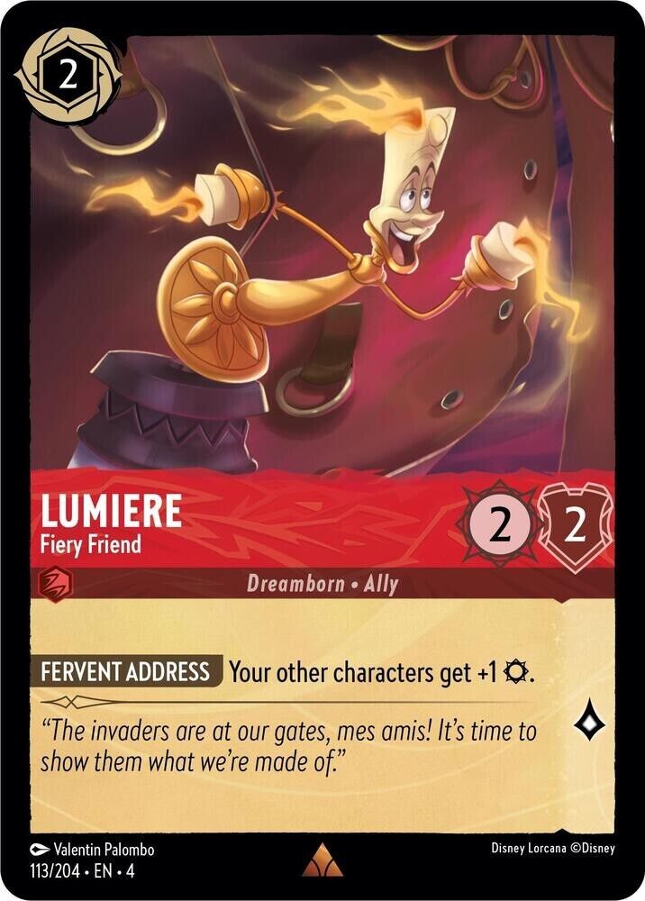 Lumiere Fiery Friend Non-Foil Disney Lorcana