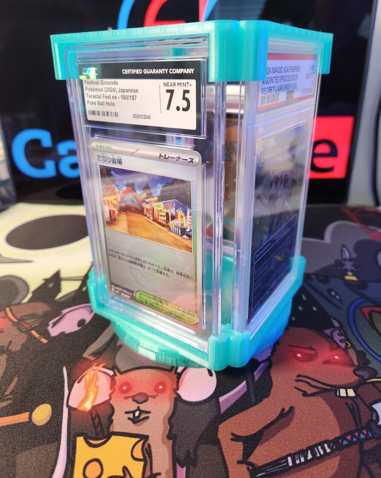 Graded Card Stand - Compatible with PSA/CGC - Turnable 360 Display - SlabTower