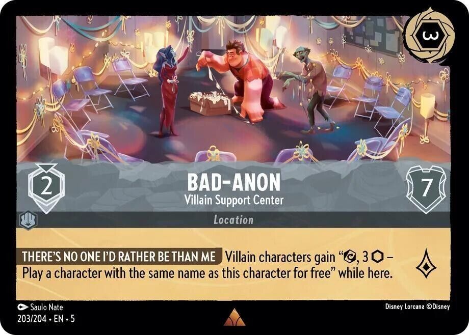 Bad-Anon Villain Support Center Non-Foil Disney Lorcana 203/204