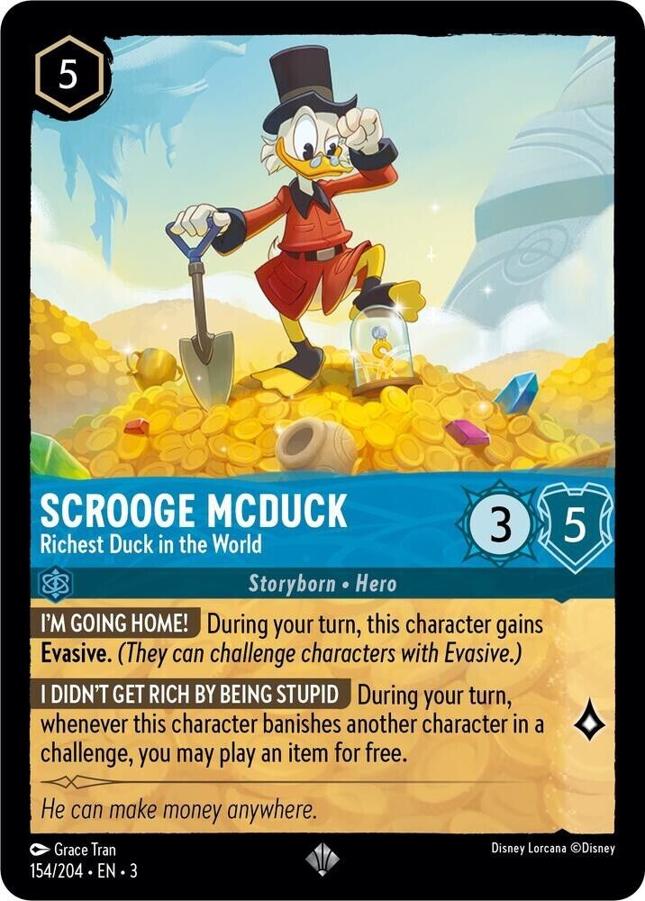 Scrooge McDuck Richest Duck in the World Non-Foil Disney Lorcana