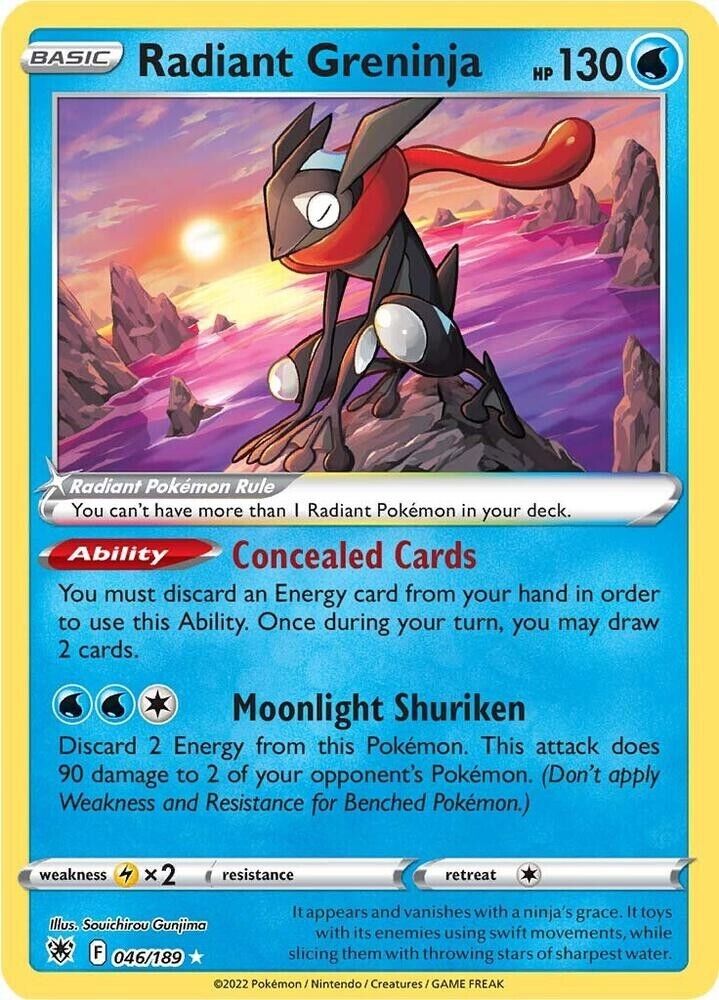 Radiant Greninja 046/189 Swsh10: Astral Radiance Holo Pokemon NM PKM