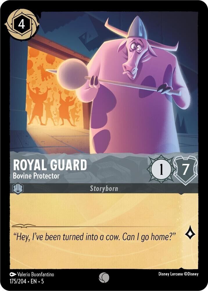 Royal Guard Bovine Protector Cold Foil Disney Lorcana 175/204 Shimmering Skies