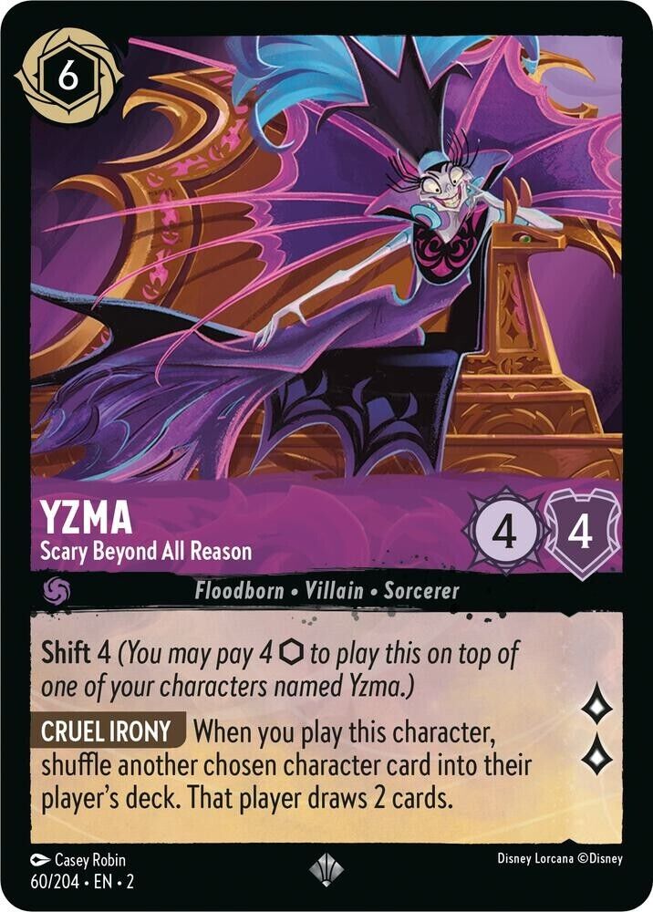 Yzma Scary Beyond All Re. Non-Foil Disney Lorcana 60/204 Rise of the Floodborn