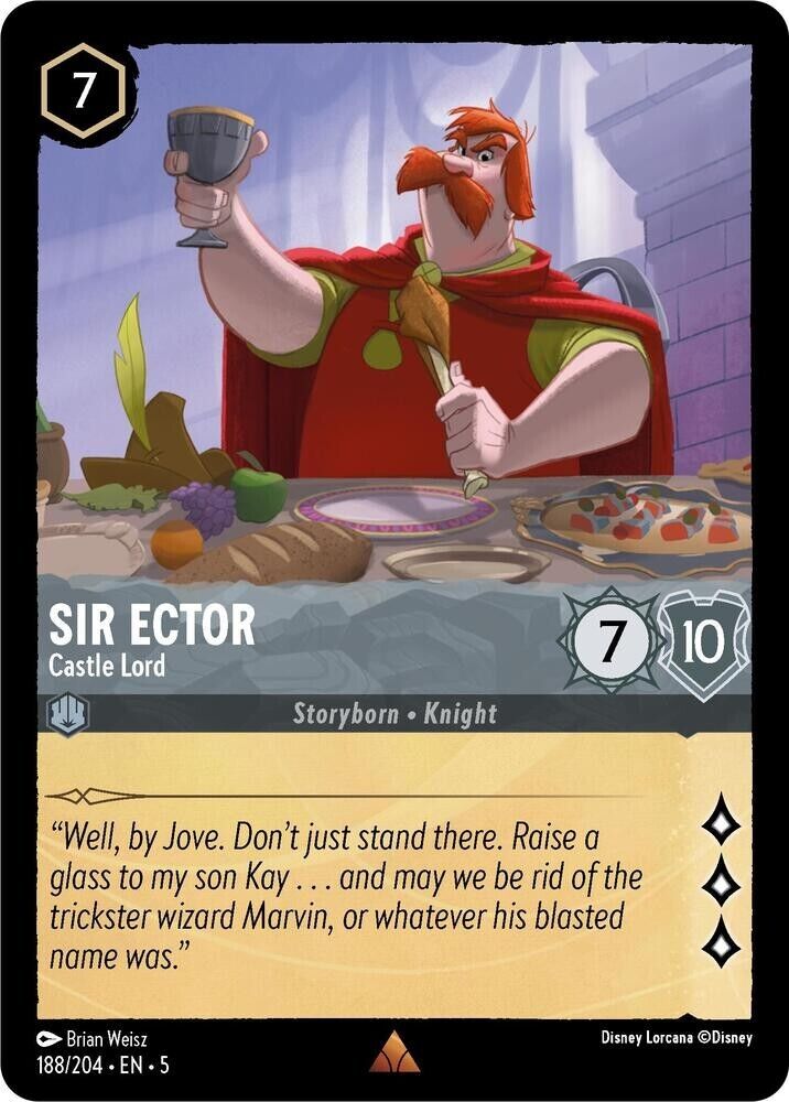 Sir Ector Castle Lord Non-Foil Disney Lorcana 188/204
