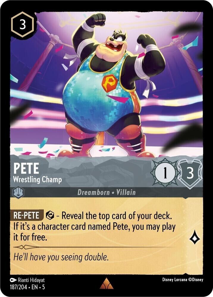 Pete Wrestling Champ Non-Foil Disney Lorcana 187/204