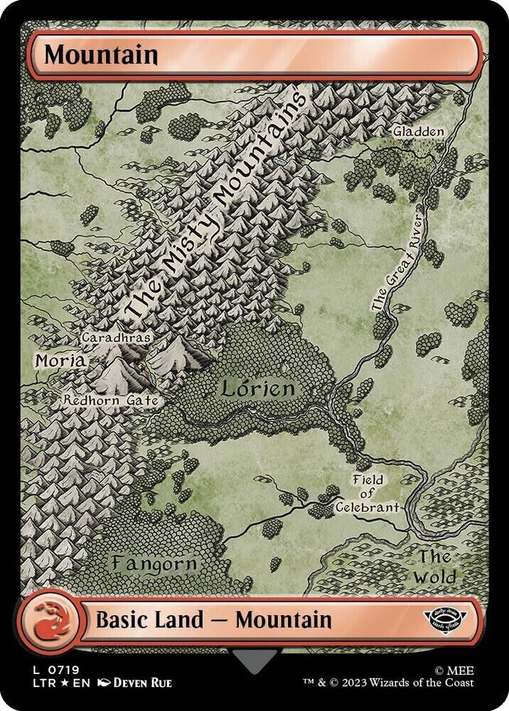 Mountain (0719) (Surge Foil) MTG