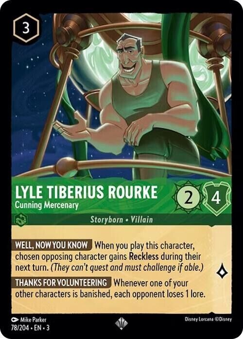 Lyle Tiberius Rourke Cunning Mercenary Non-Foil Disney Lorcana
