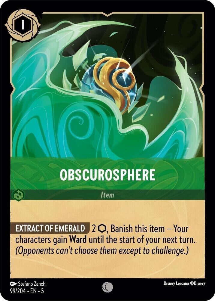 Obscurosphere Cold Foil Disney Lorcana 99/204 Shimmering Skies