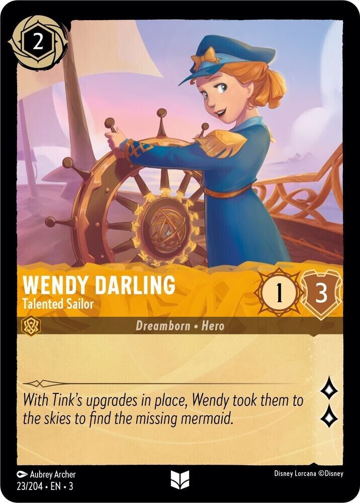 Wendy Darling Talented Sailor Cold Foil Disney Lorcana 23/204 Into the Inklands