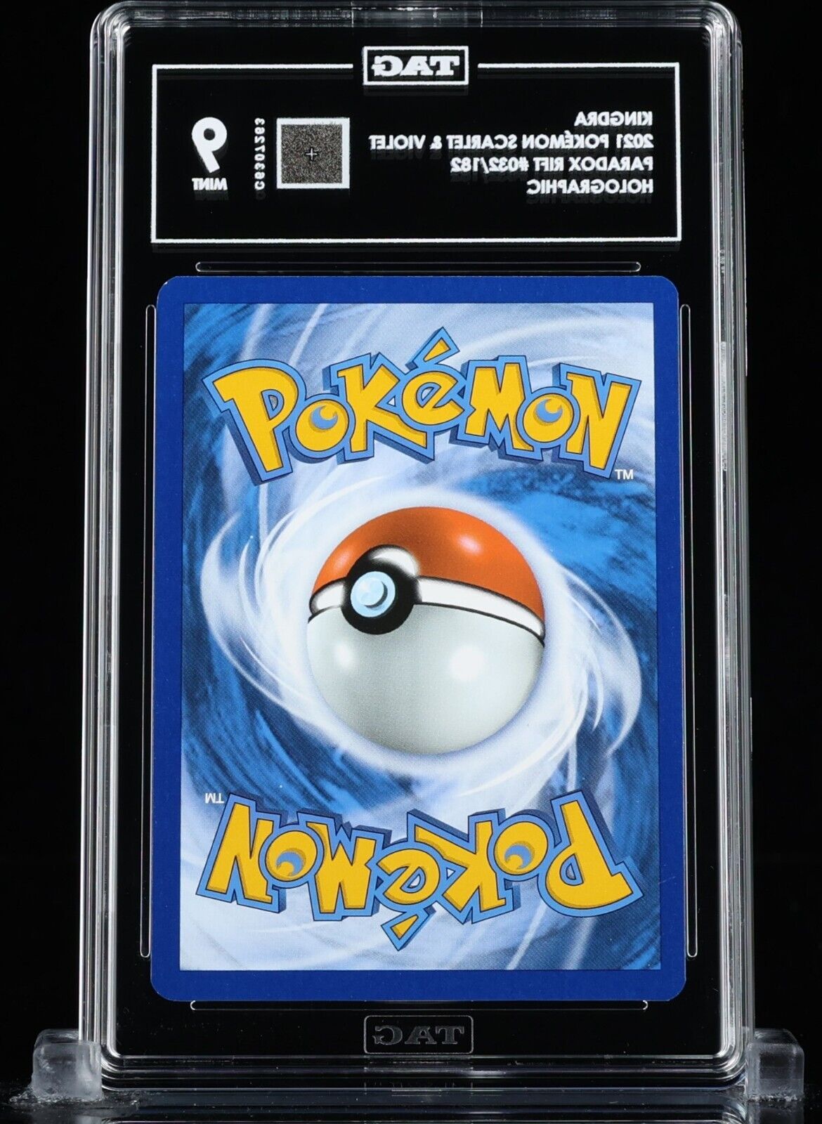 Pokemon TAG 9 MT Kingdra 032/114 Holo Paradox Rift 2021 Graded Slab Mint
