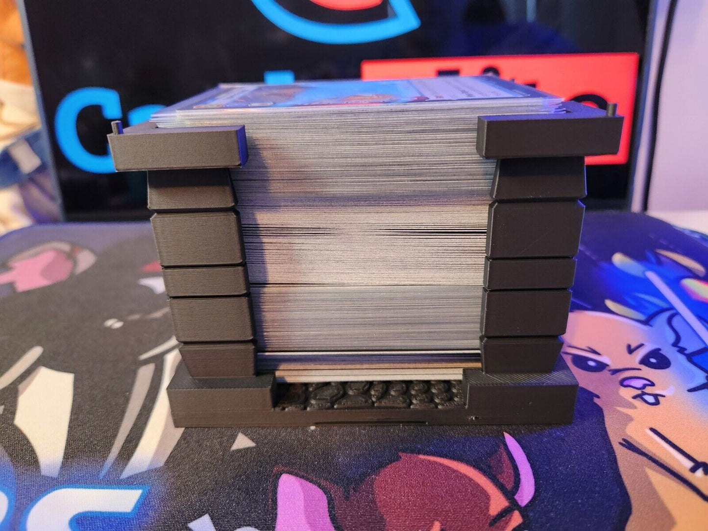 TCG Card Game Deck Box 100 Cards Deck Holder Stackable MTG Pokemon Lorcana