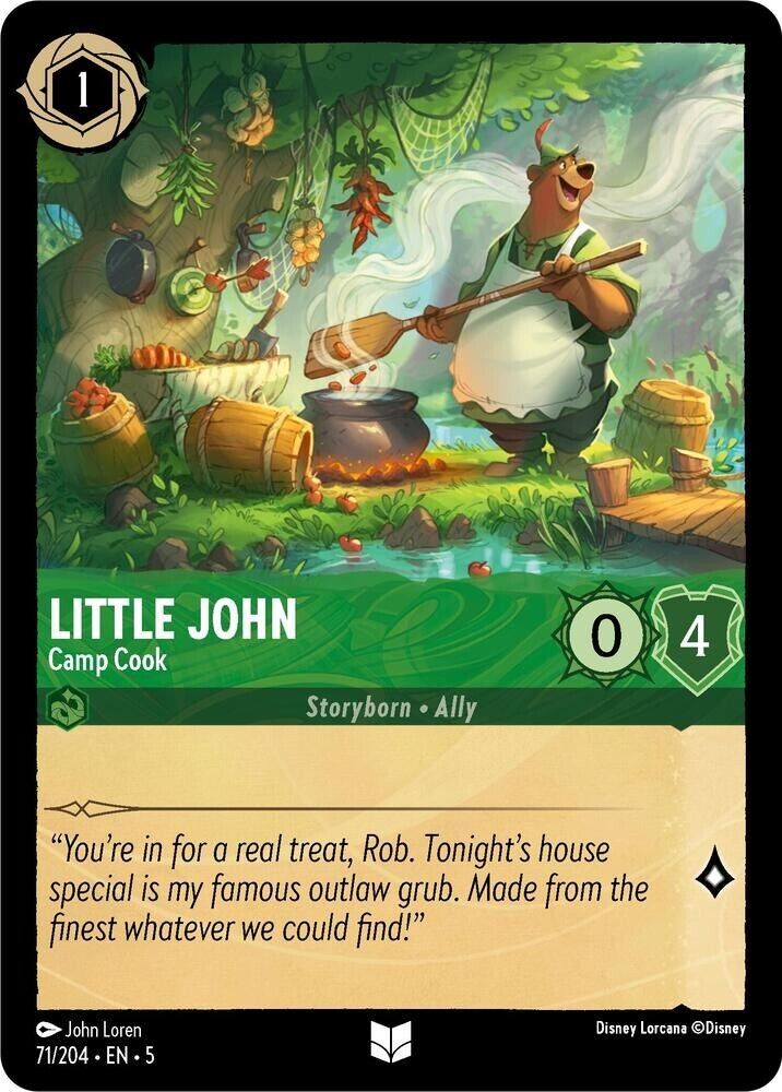 Little John Camp Cook Cold Foil Disney Lorcana 71/204