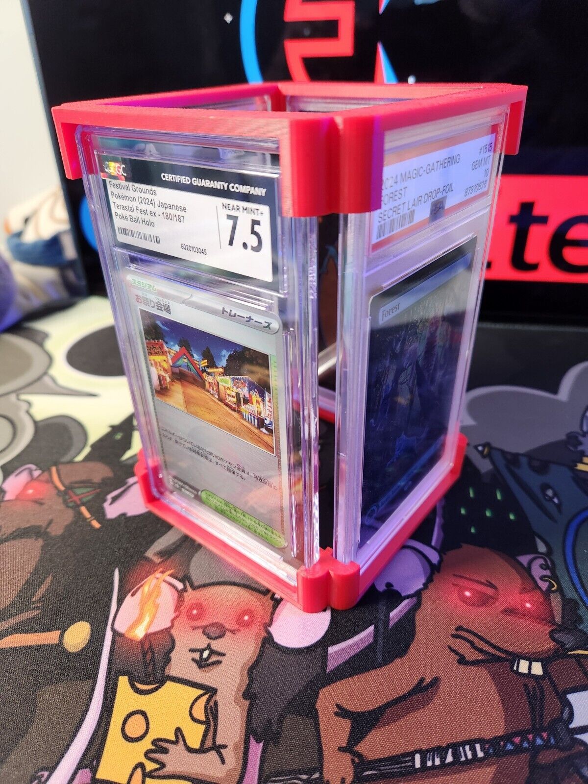 Graded Card Stand - Compatible with PSA/CGC - Turnable 360 Display - SlabTower