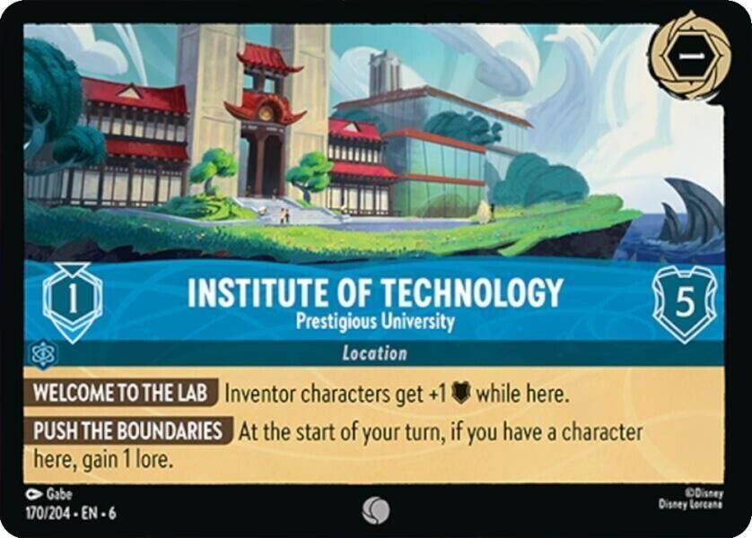 Institute of Technology Prest Uni Cold Foil Disney Lorcana 170/204 Azurite Sea