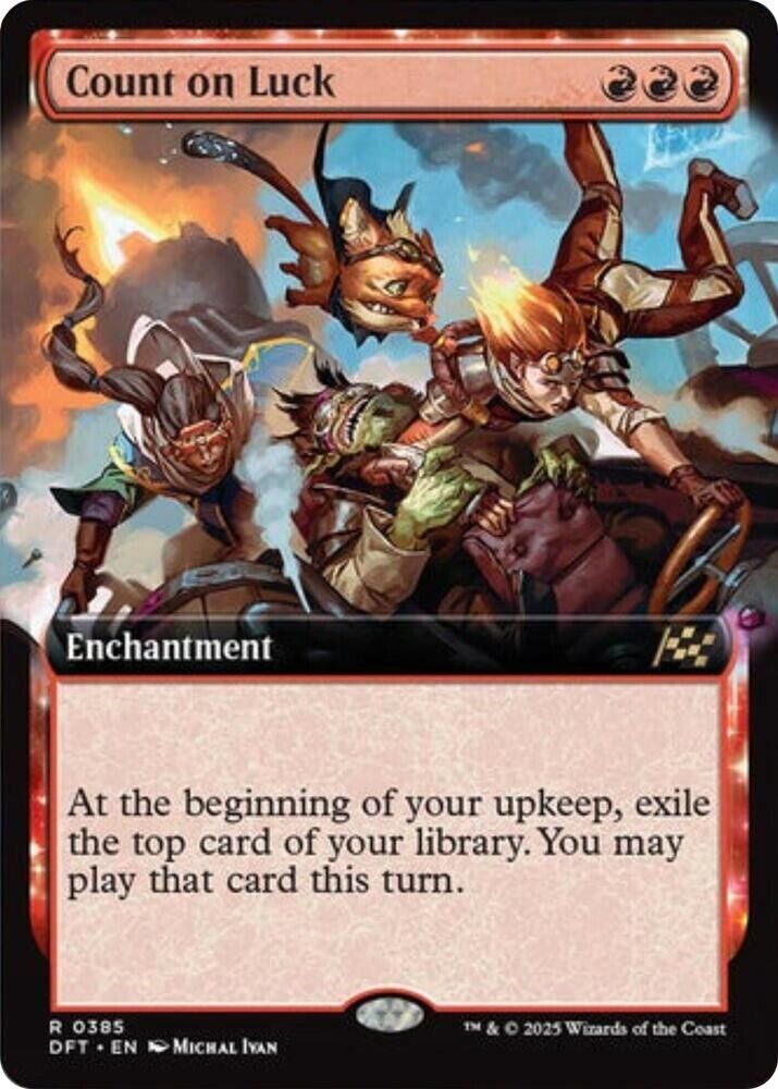 Count on Luck (Extended Art) (Foil) Aetherdrift MTG