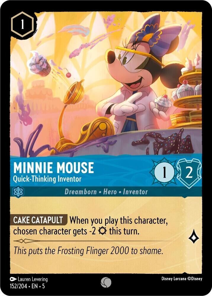 Minnie Mouse Quick-Think. Inv. Cold Foil Disney Lorcana 152/204 Shimmering Skies
