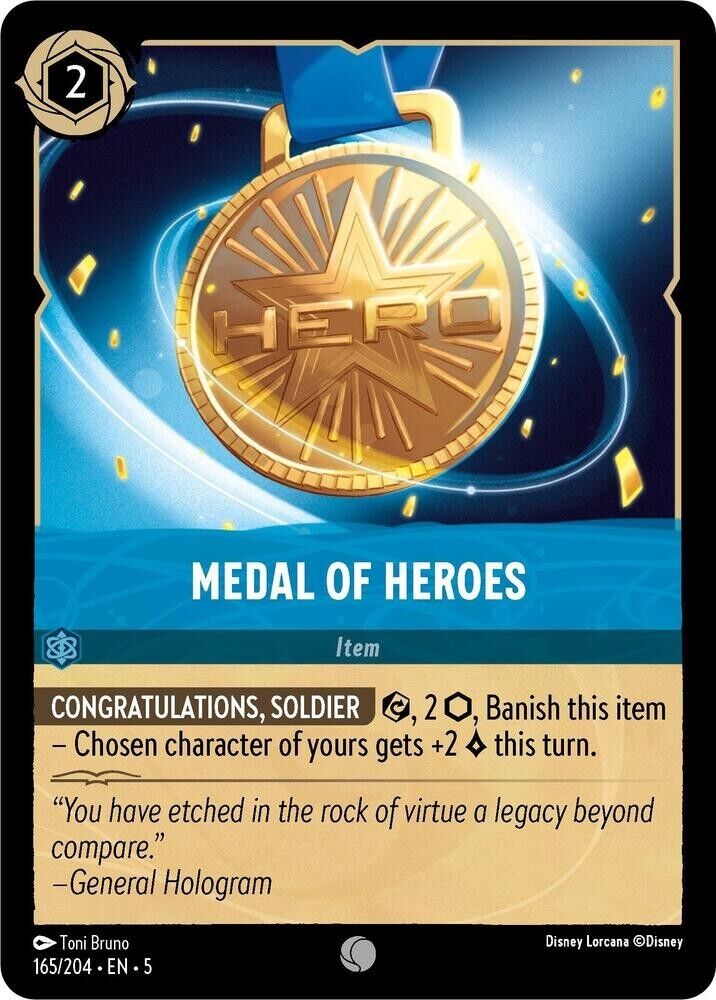 Medal of Heroes Cold Foil Disney Lorcana 165/204 Shimmering Skies