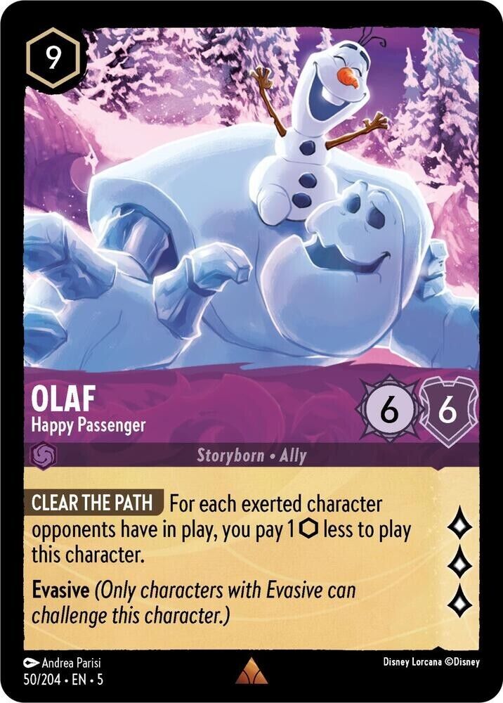 Olaf Happy Passenger Non-Foil Disney Lorcana 50/204