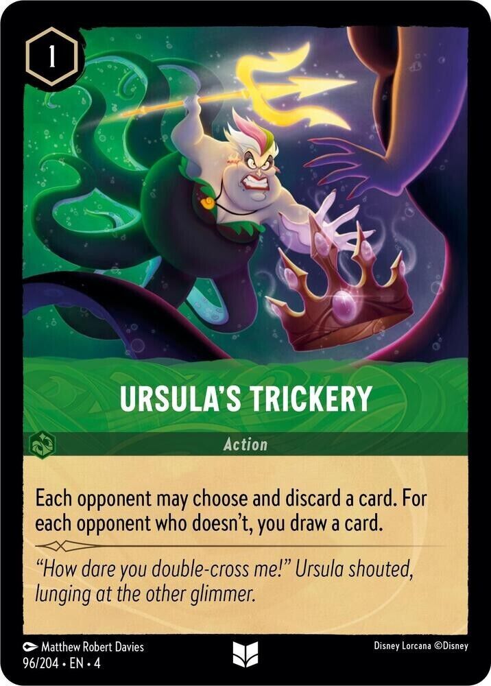 Ursula's Trickery Cold Foil Disney Lorcana 96/204 Ursula's Return