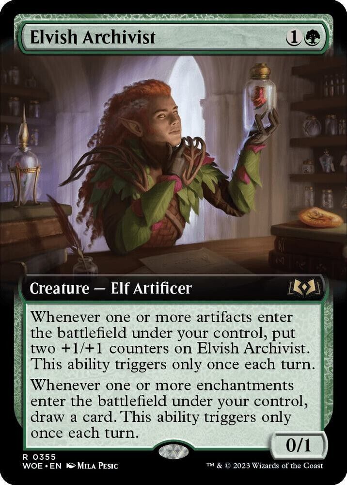 Elvish Archivist (Extended Art) (Foil) MTG