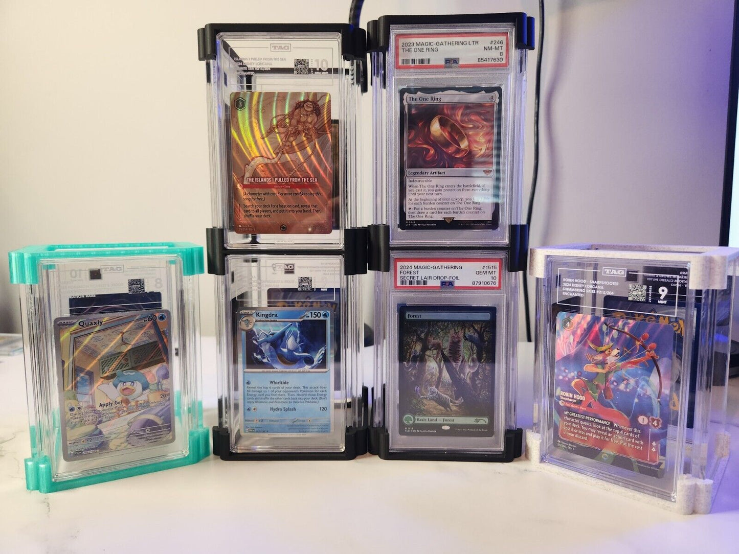 Graded Card Stand - Compatible with TAG - Turnable 360 Card Display - SlabTower