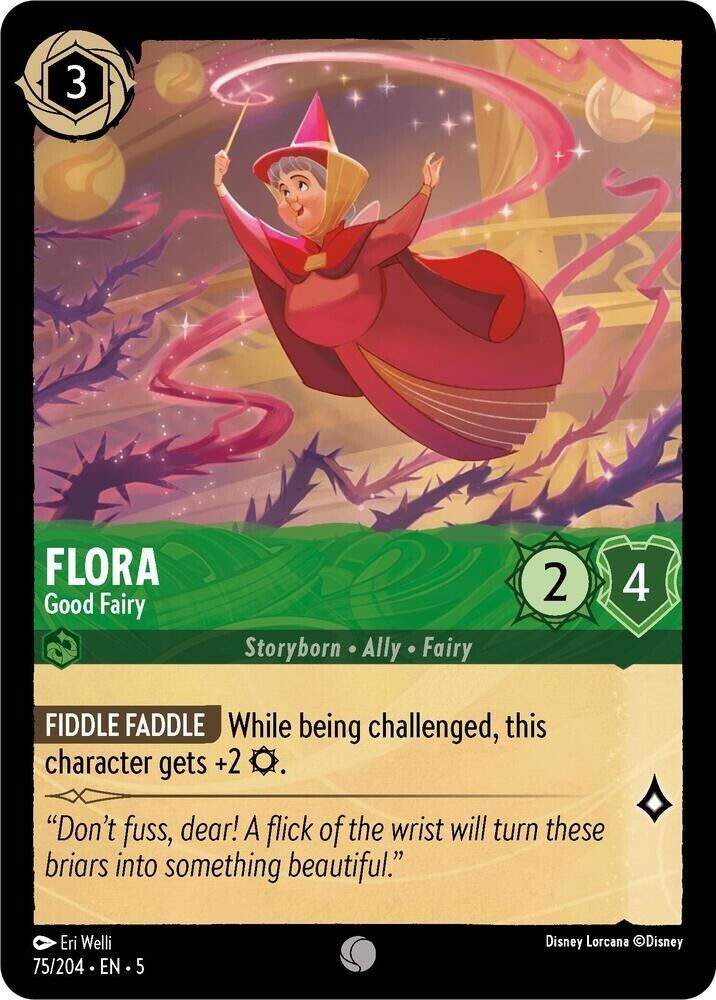 Flora Good Fairy Cold Foil Disney Lorcana 75/204