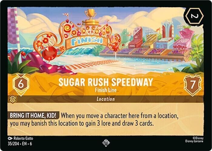 Sugar Rush Speedway Finish Line Non-Foil Disney Lorcana 35/204