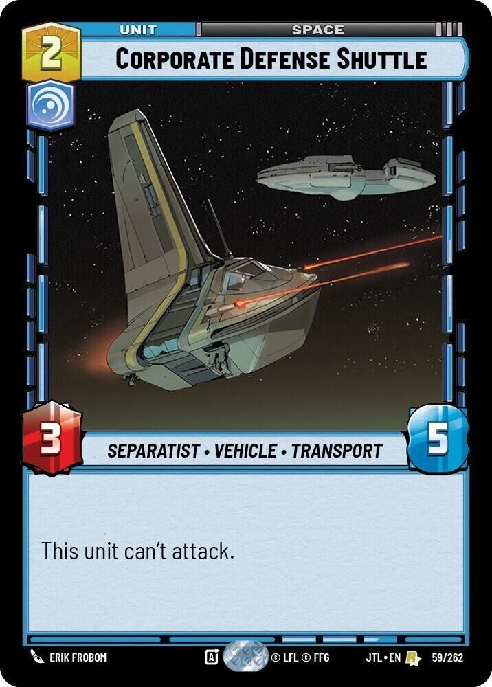 Corporate Defense Shuttle (Non-Foil) JTL SWU