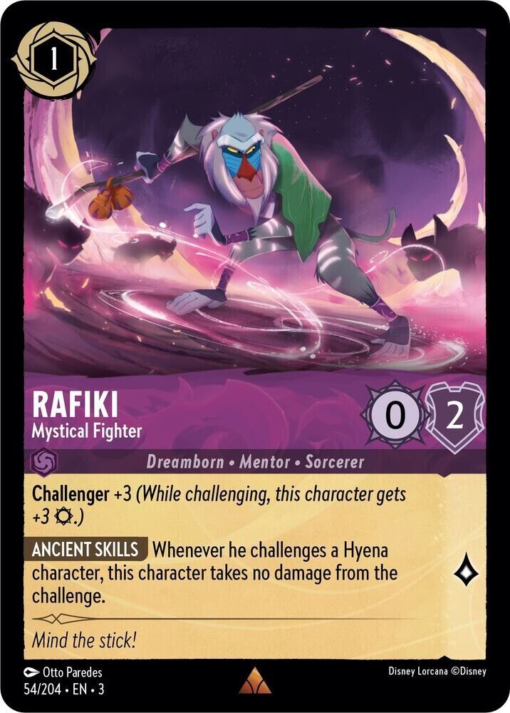 Rafiki Mystical Fighter Non-Foil Disney Lorcana 54/204