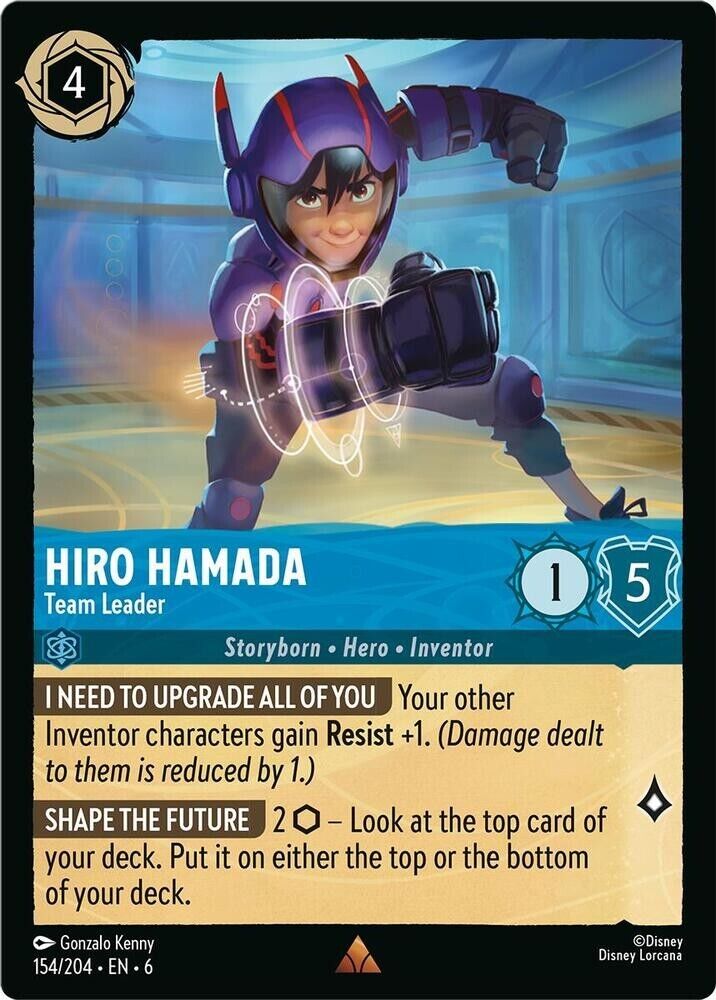 Hiro Hamada Team Leader Non-Foil Disney Lorcana 154/204