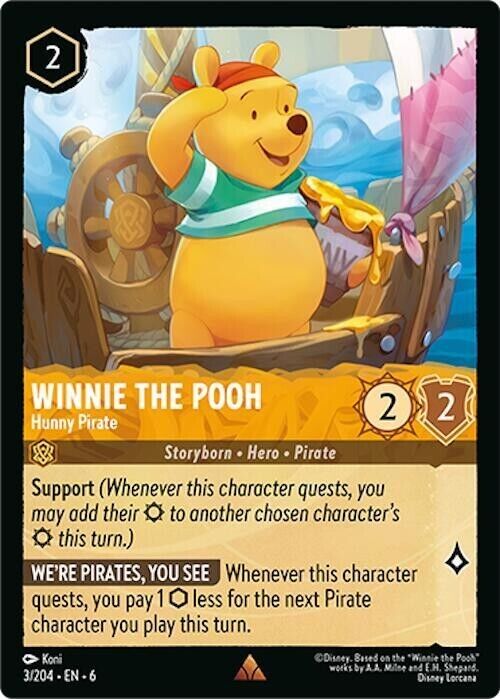 Winnie the Pooh Hunny Pirate Non-Foil Disney Lorcana