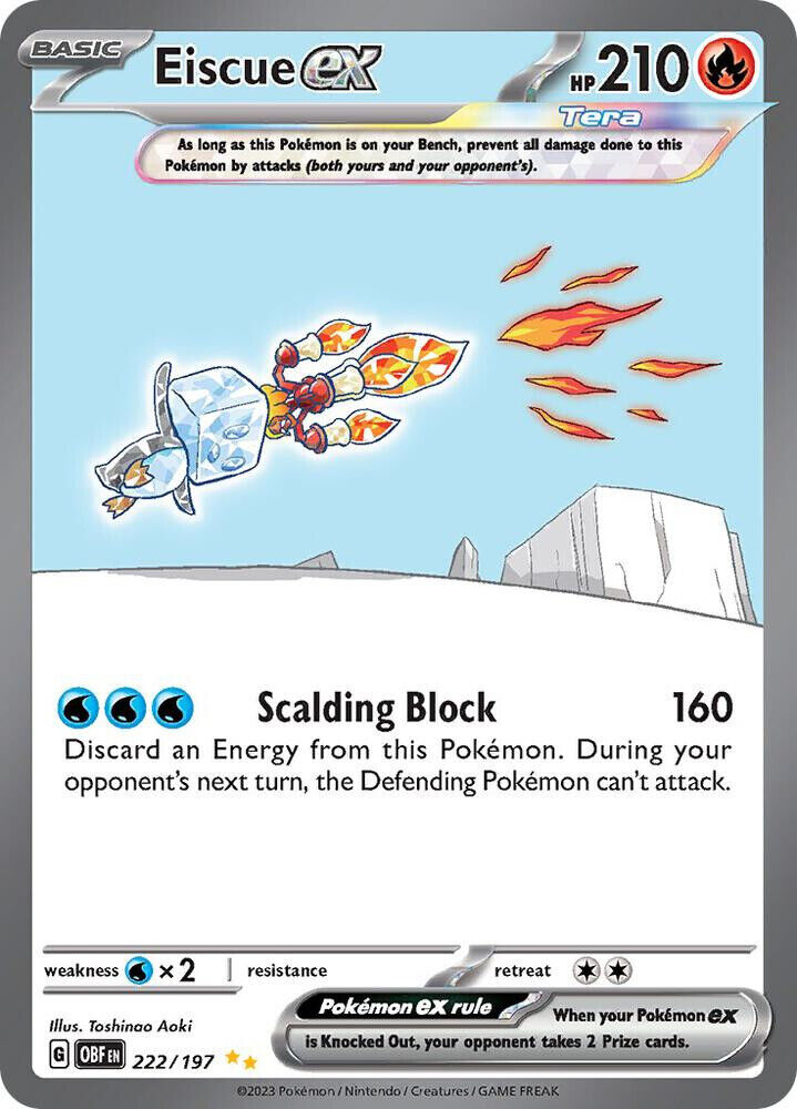 Eiscue ex 222/197 Sv03: Obsidian Flames Holo (NM) PKM