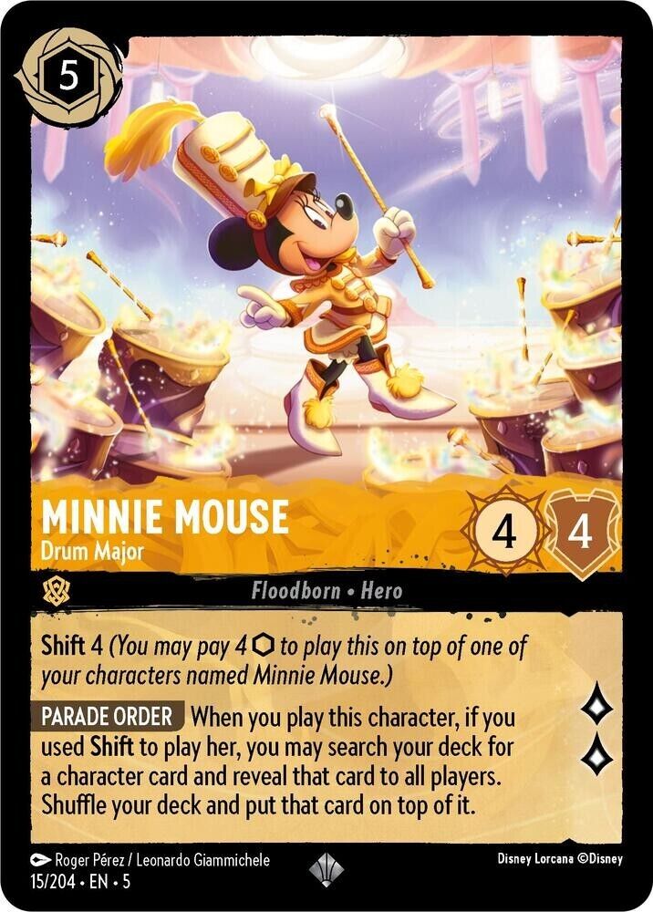 Minnie Mouse Drum Major Cold Foil Disney Lorcana 15/204