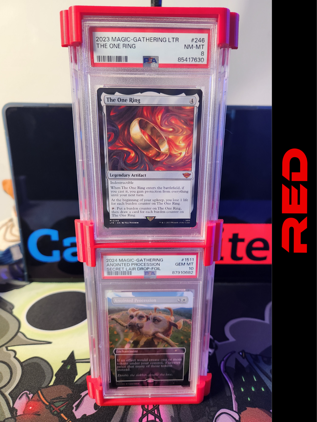 Graded Card Stand - Compatible with PSA/CGC - Turnable 360 Display - SlabTower