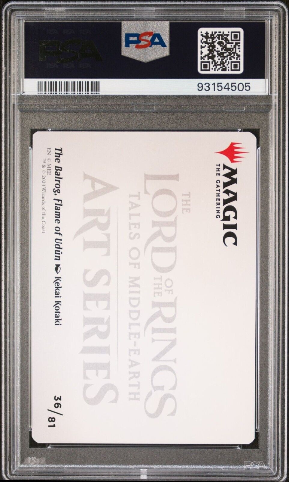 BALROG, FLAME OF UDUN (GOLD-STAMPED) *PSA 9*