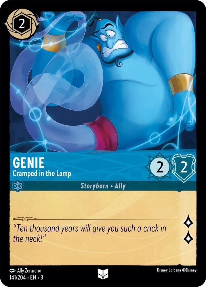 Genie Cramped in the Lamp Cold Foil Disney Lorcana 141/204 Into the Inklands