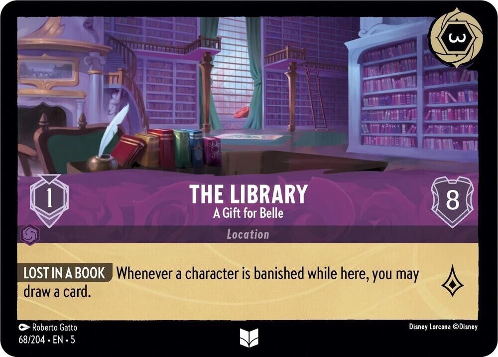 The Library A Gift for Belle Cold Foil Disney Lorcana 68/204