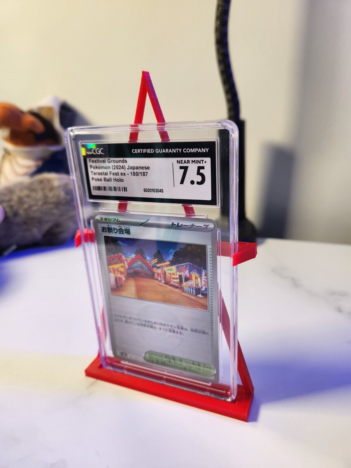 Graded Card Stand Tri - Compatible with TAG/PSA/CGC - Turnable 360 Card Display