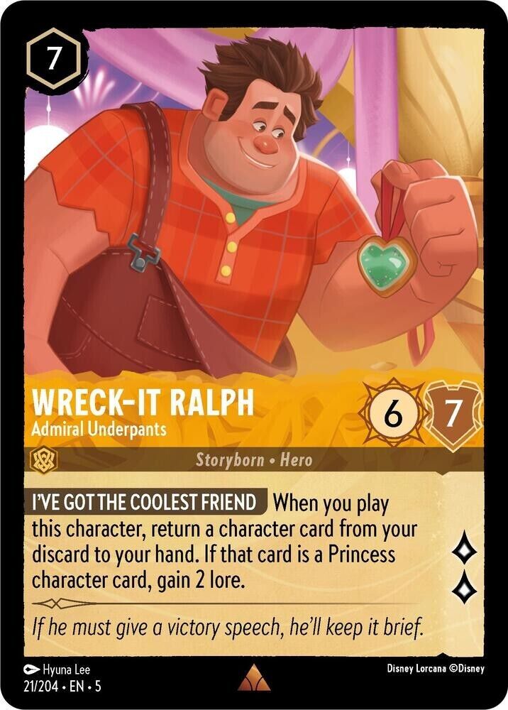 Wreck-It Ralph Admiral Underpants Non-Foil Disney Lorcana 21/204